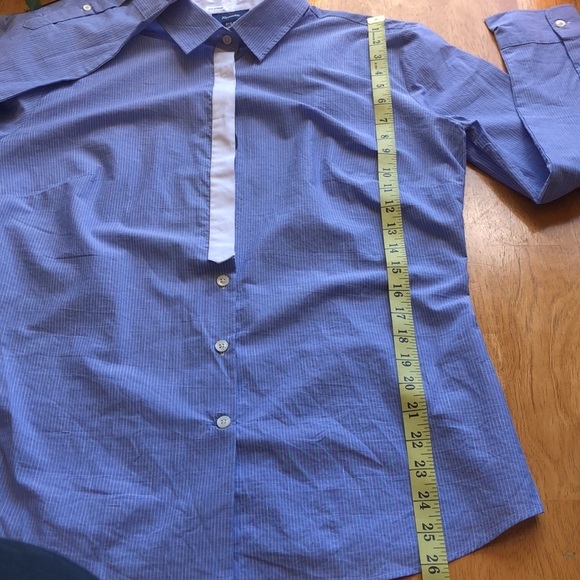 NMT FACONNABLE LADIES BLUE DRESS SHIRT EUR44 US12 DESIGNED IN FRANCE - Picture 4 of 14